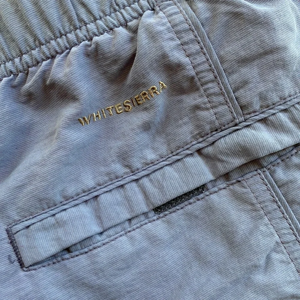 White Sierra M Men’s Swim Trunks Slate Blue Lined 4 Pockets Elastic Drawstring